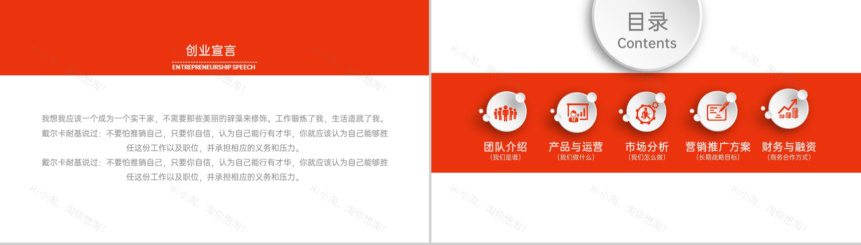 红色简约企业创业营销策划书项目介绍PPT模板-2