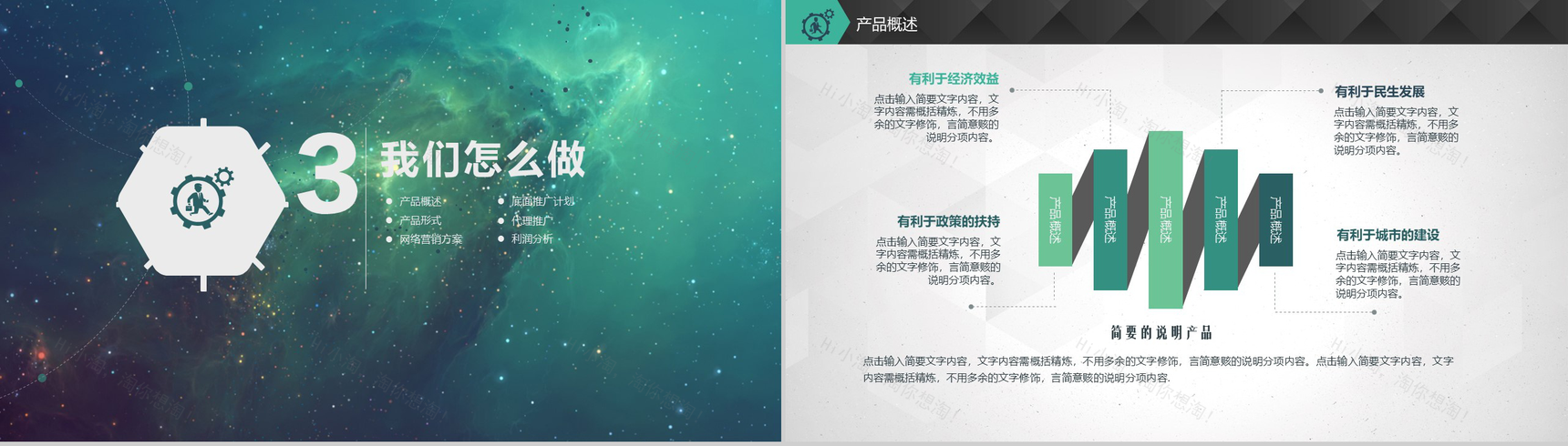 绿色科技动态商业融资计划书PPT模板-8