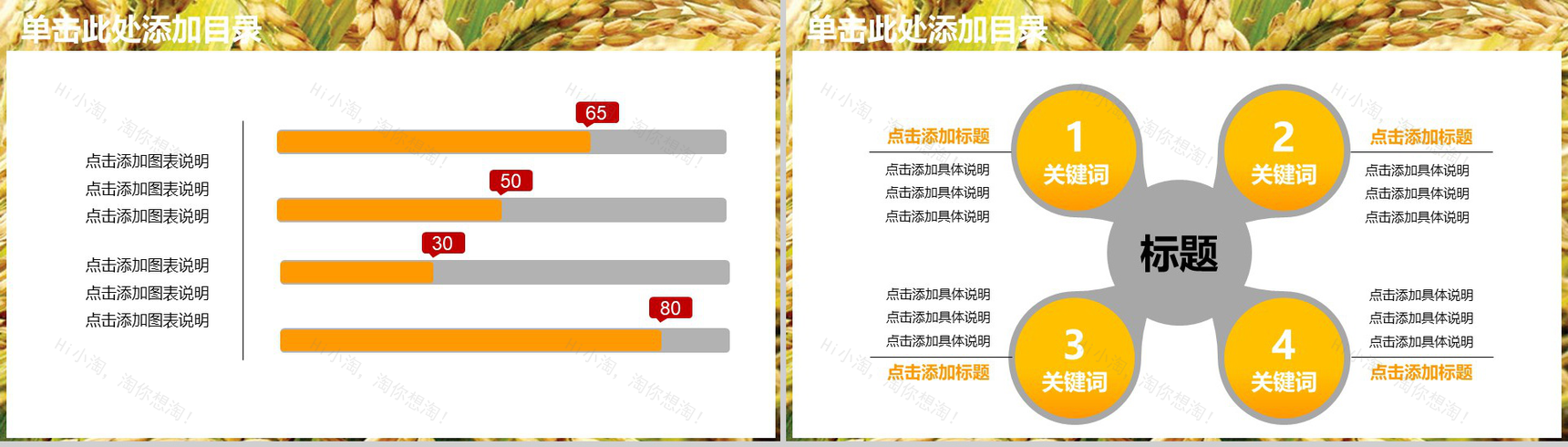 金黄色农业水稻生产PPT模板-3