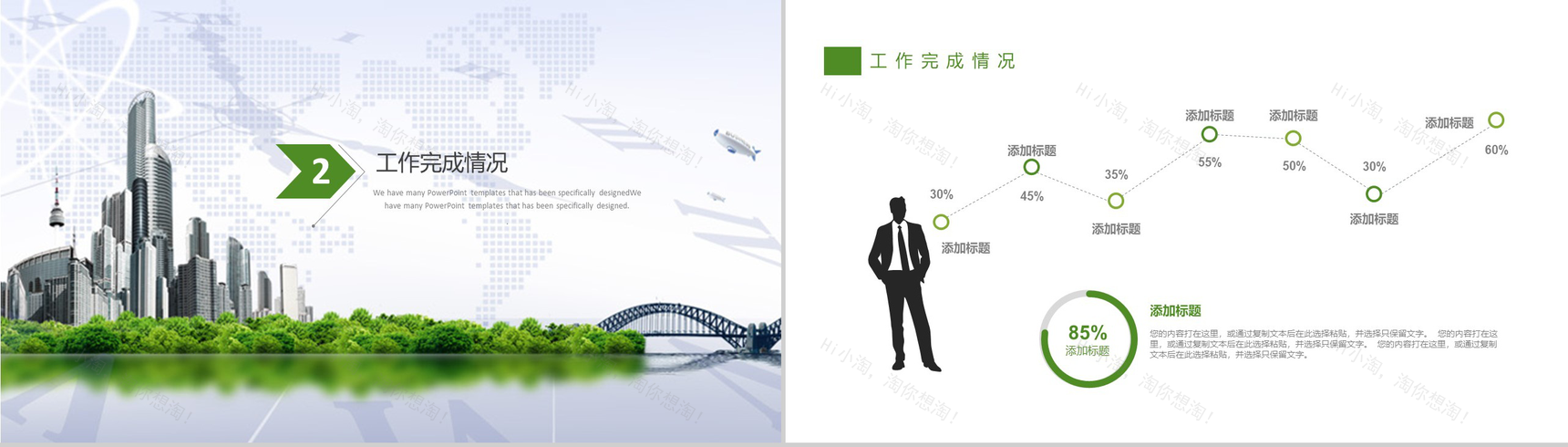 绿色清新文明城市建设计划书PPT模板-5