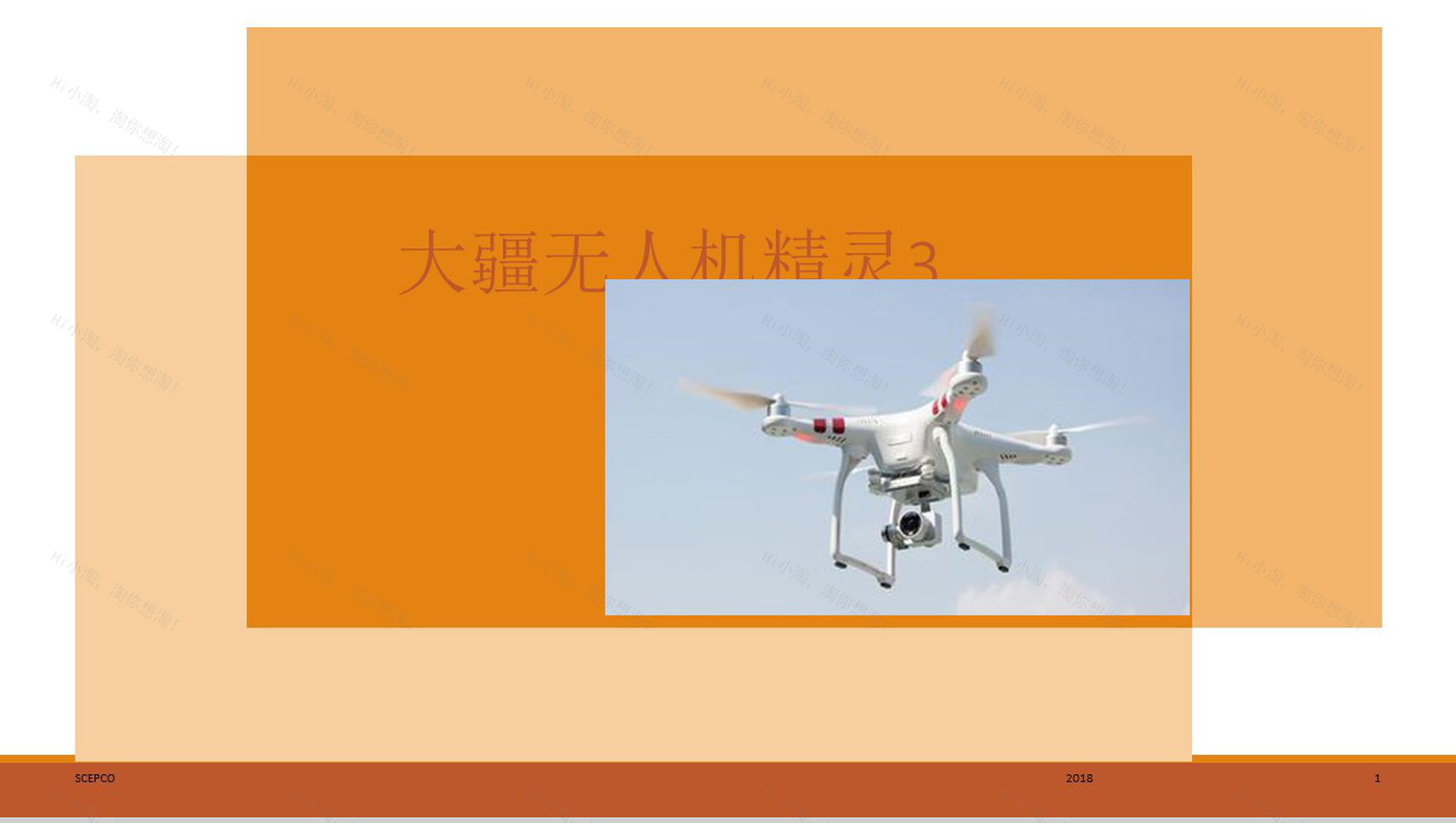 电商业无人机创业融资计划PPT模板-1