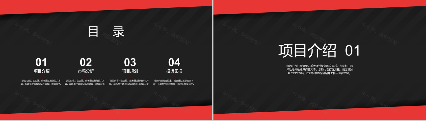 黑色简洁设计2019商业项目计划书PPT模板-2