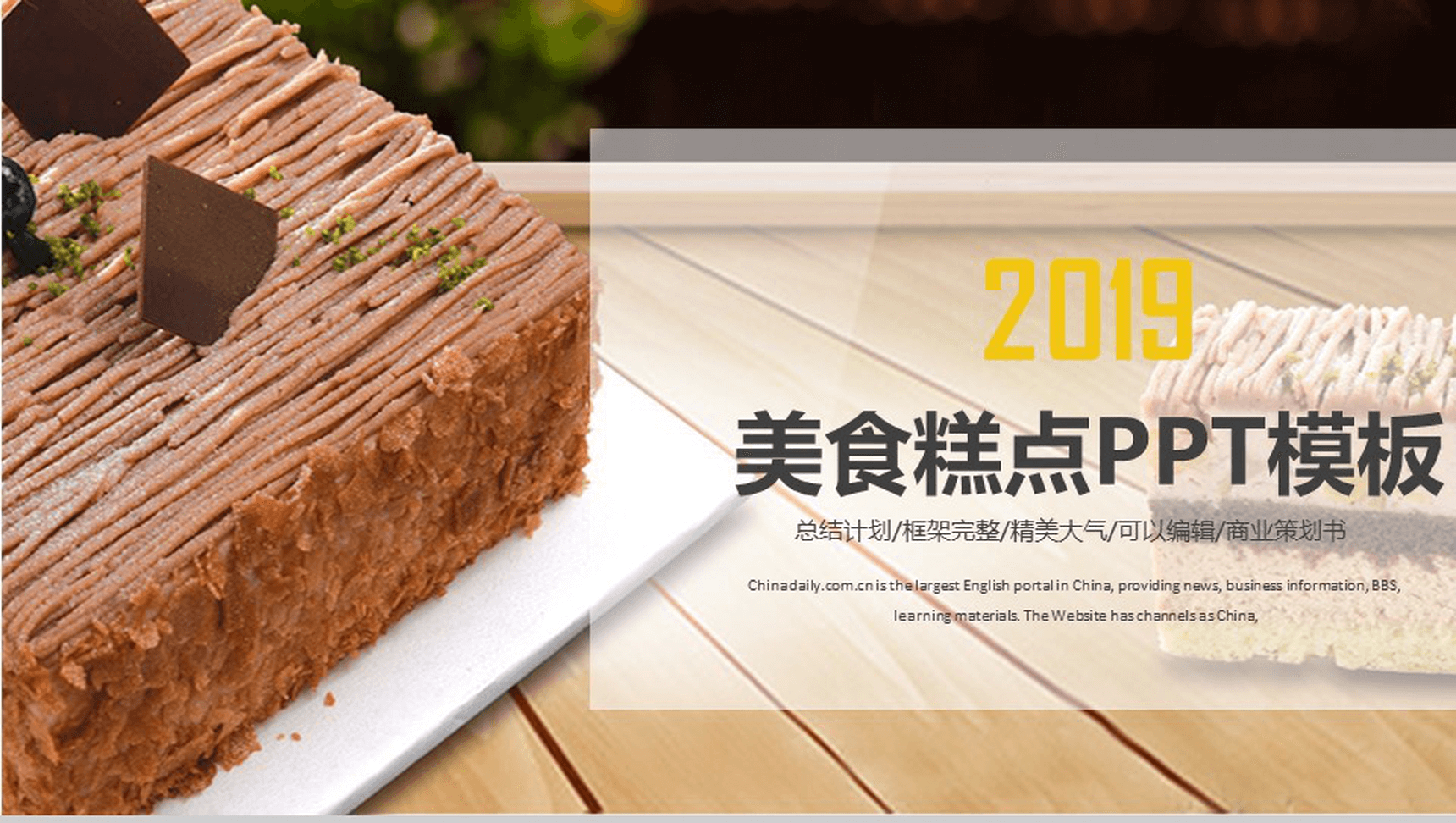 精美大气美食糕点产品推广宣传活动策划书PPT模板