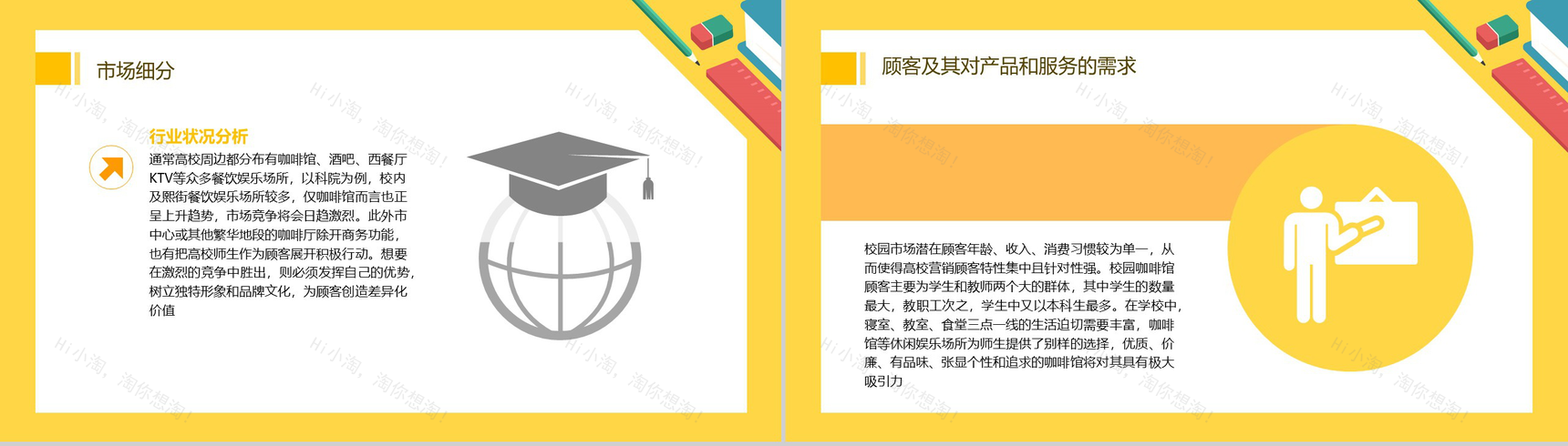 黄色简约大学生创业校园咖啡店创业模式及盈利方式PPT模板-5