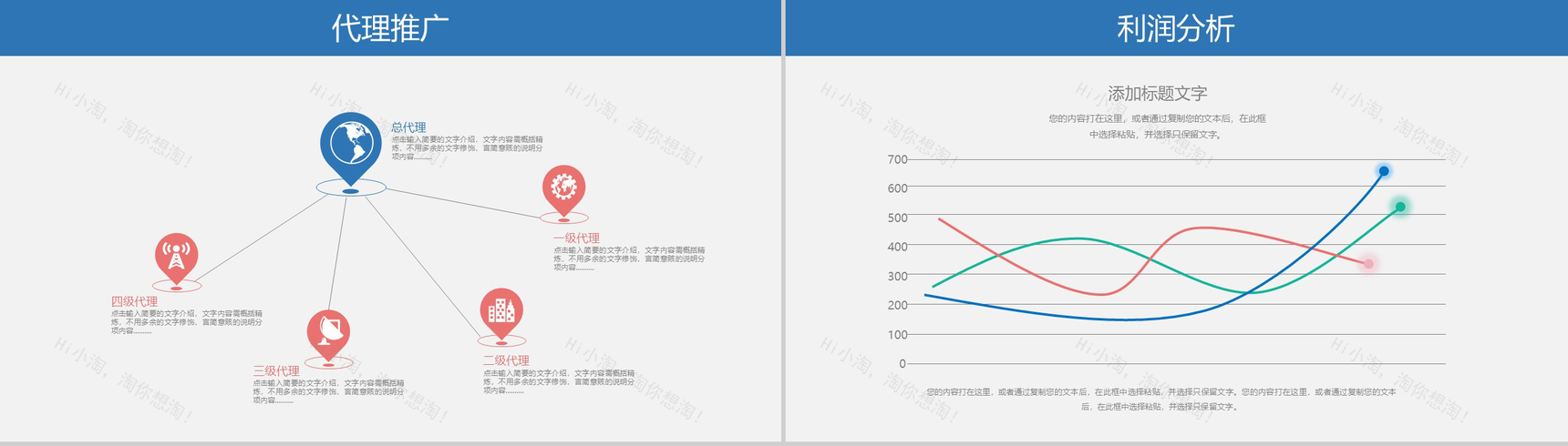 蓝色商务公司宣传提案创业融资计划书PPT模板-11
