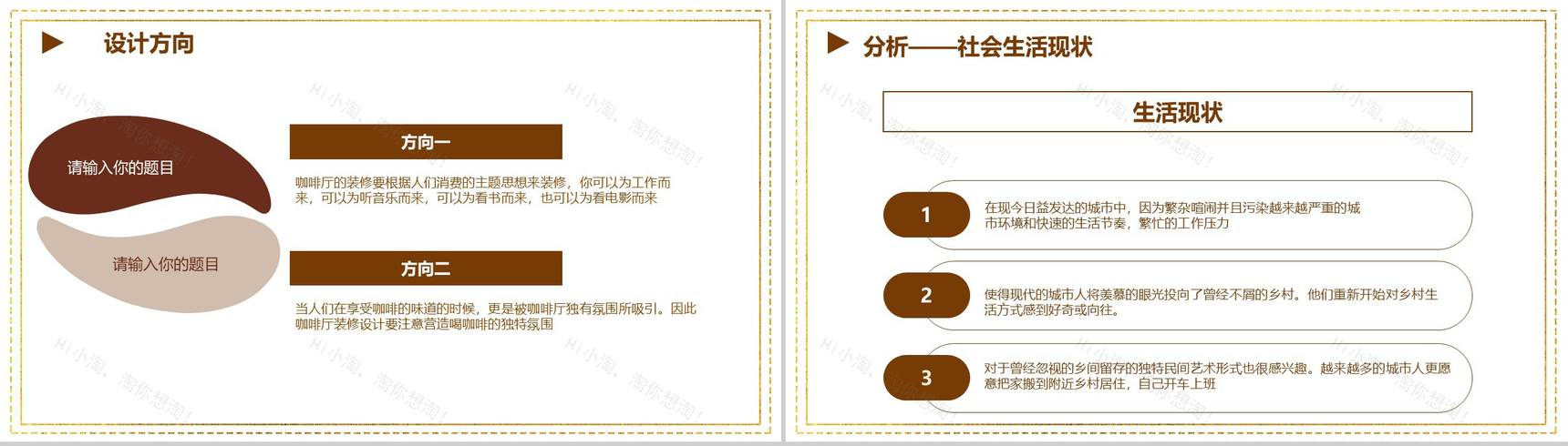 分享幸福传递真诚！XX咖啡厅创业设计方案PPT模板-2