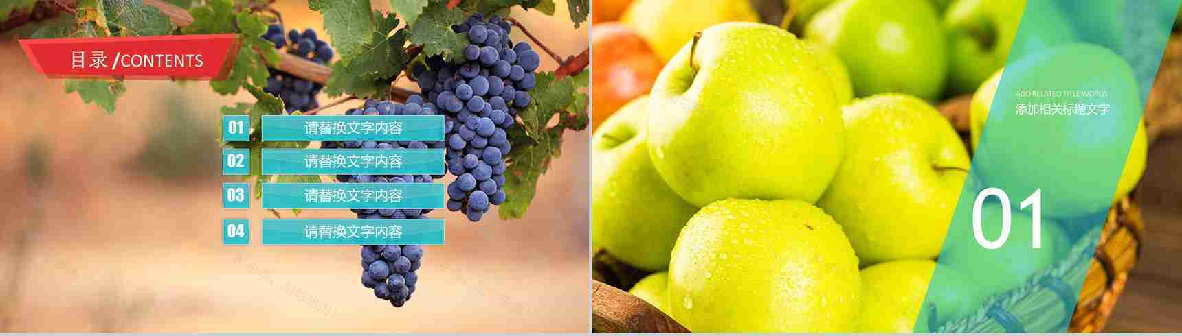 绿色有机蔬菜农产品展示PPT模板-2