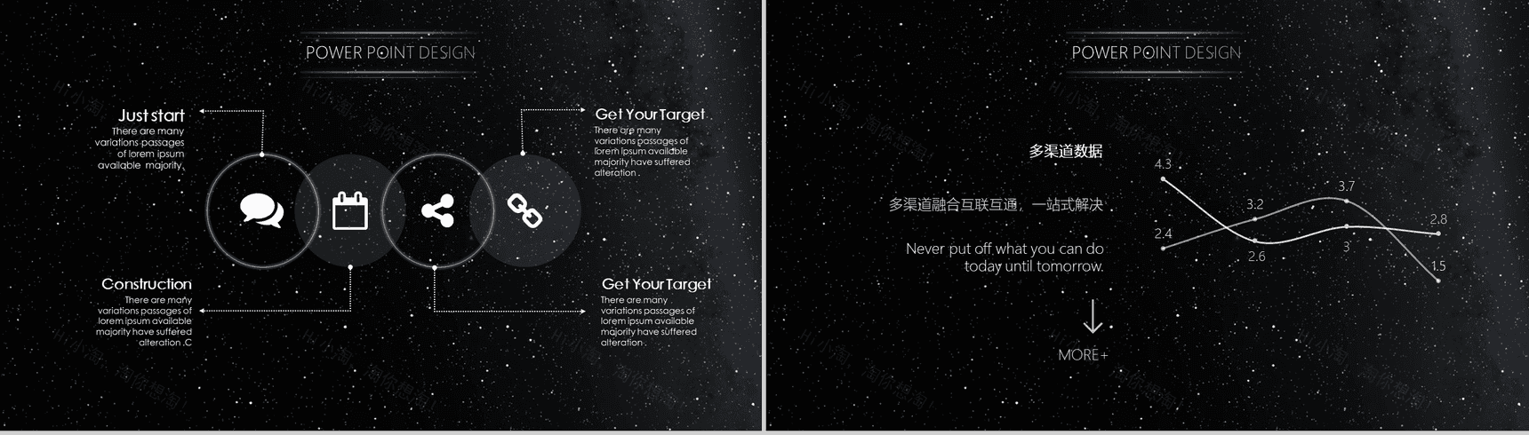 月球欧美商务风总结汇报企业规划PPT模板-7