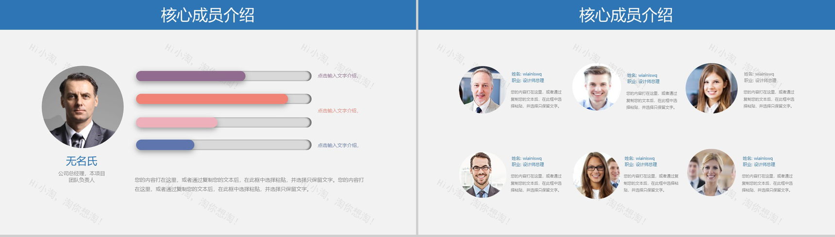 蓝色商务公司宣传提案创业融资计划书PPT模板-4