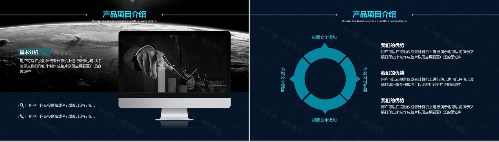 个性简约实用互联网科技营销推广创业项目计划书PPT模板-7