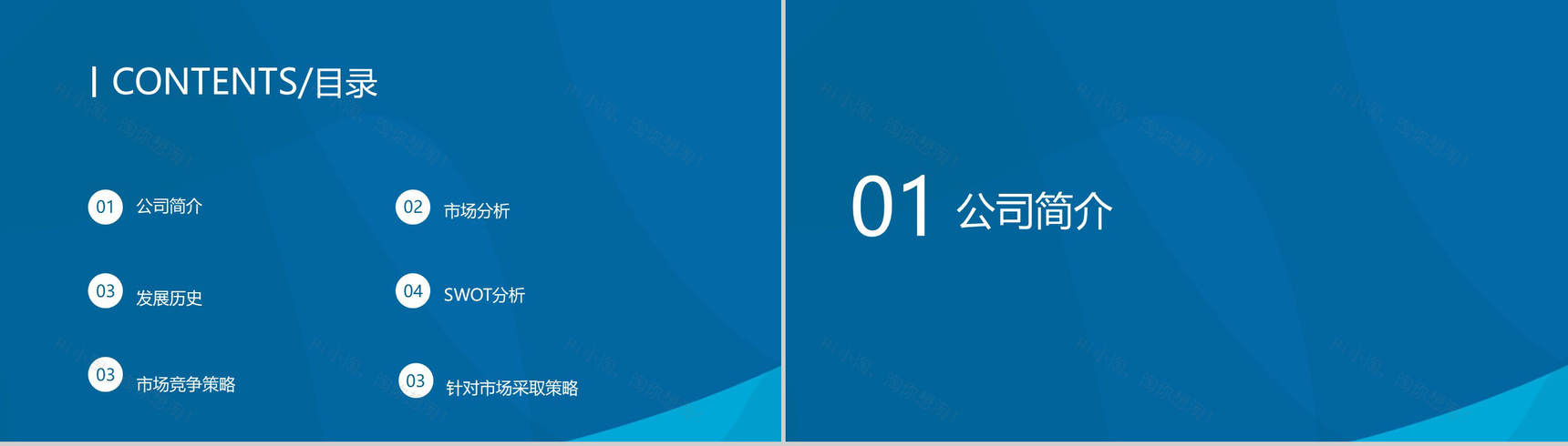 蓝色简约大气大学生创业团队XX奶茶店创业策划书PPT模板-2