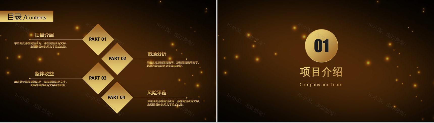 高端精美金融理财商业计划书PPT模板-2