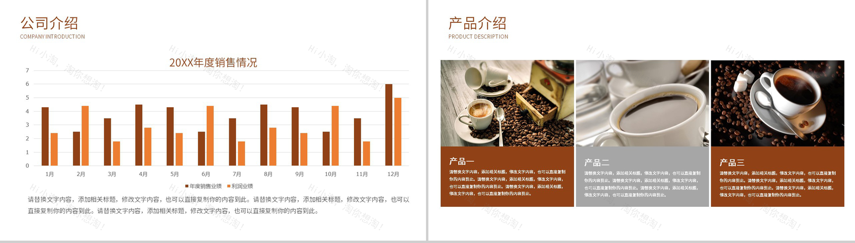棕色简洁咖啡厅产品介绍招商加盟策划书PPT模板-3