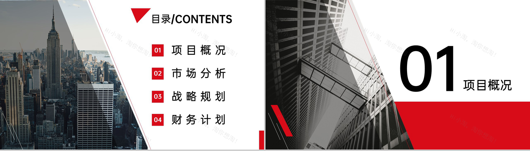 红黑商务风企业创业计划书项目概况战略规划PPT模板-2