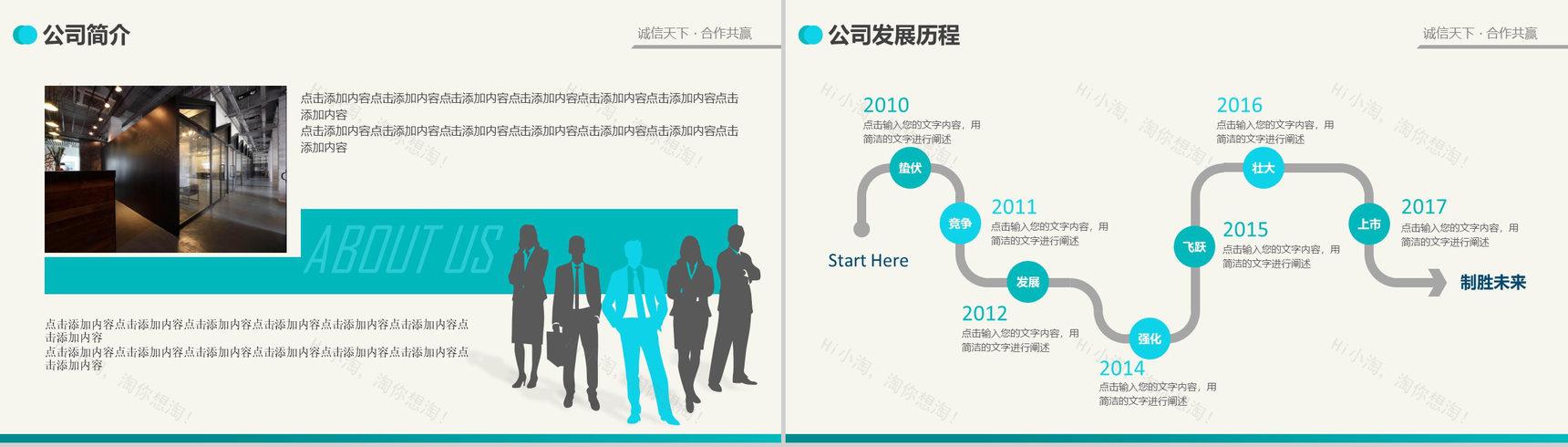 小清新简约商务商业产品宣传计划书PPT模板-3
