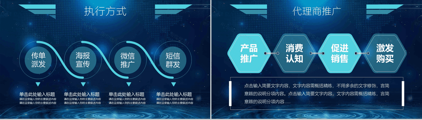 蓝色科技大气商业融资创业计划书总结报告PPT模板-13