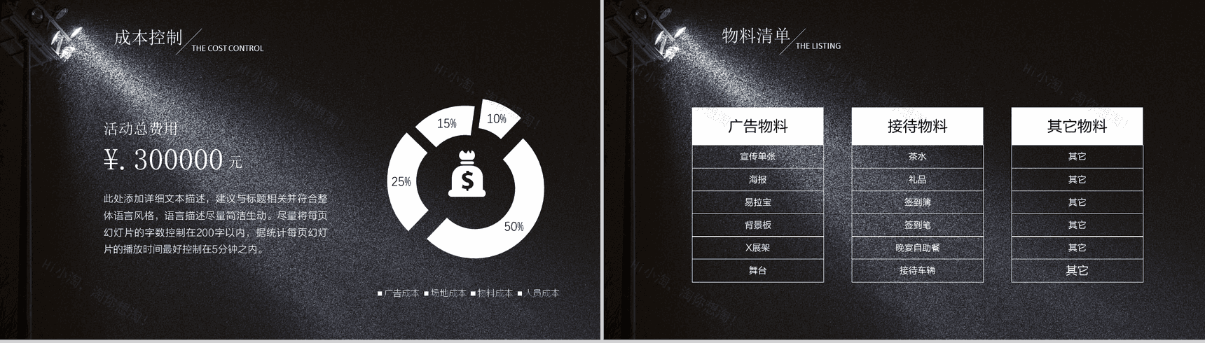 黑色大气会展活动策划方案可行性分析商业计划书PPT模板-12