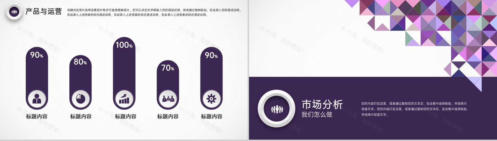 紫色几何创业融资计划书团队介绍市场分析PPT模板-8