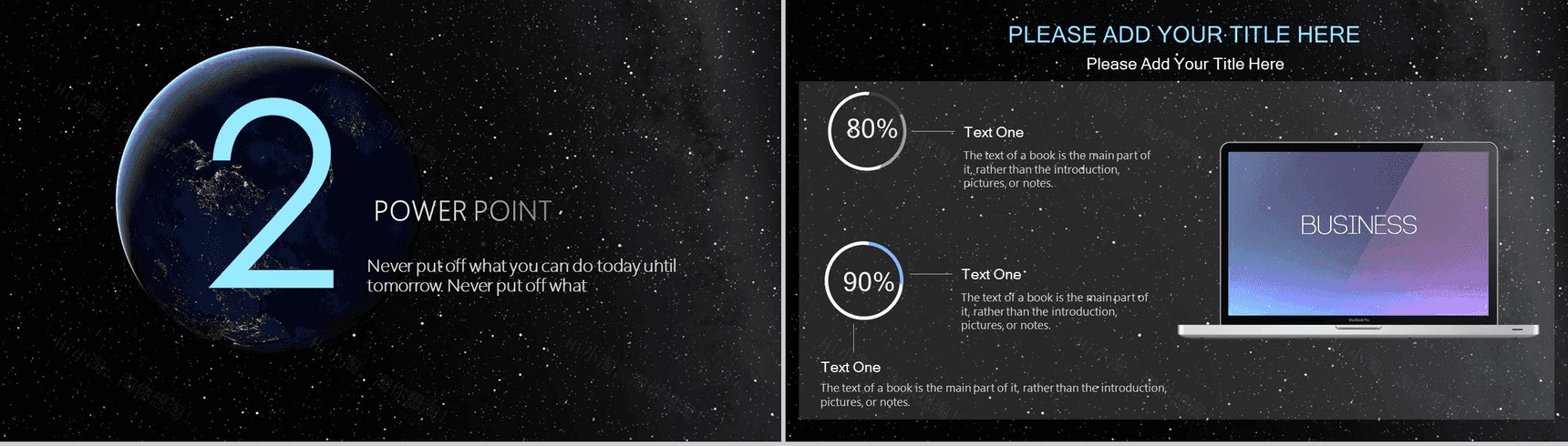 月球欧美商务风总结汇报企业规划PPT模板-4