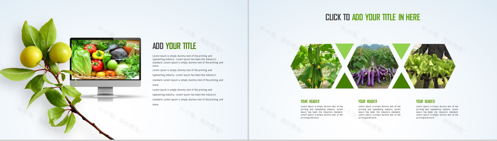 简约绿色清新有机农业环保健康生态旅游PPT模板-8