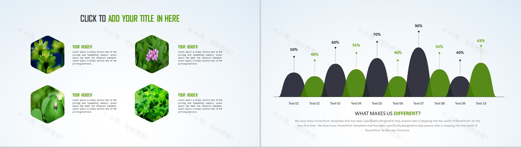 简约绿色清新有机农业环保健康生态旅游PPT模板-9