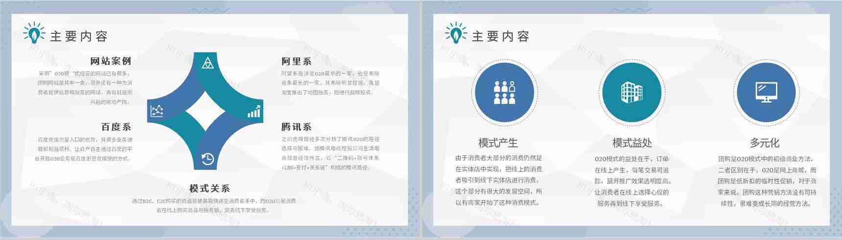 O2O营销模式的优势电子商务案例电商PPT模板-3