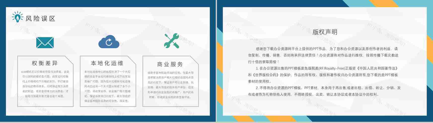 电子商务案例O2O营销模式特点电商PPT模板-8