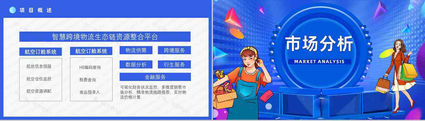 SOP跨境电商的进口模式分类物流海淘方案智慧跨境电商方案PPT模板-5