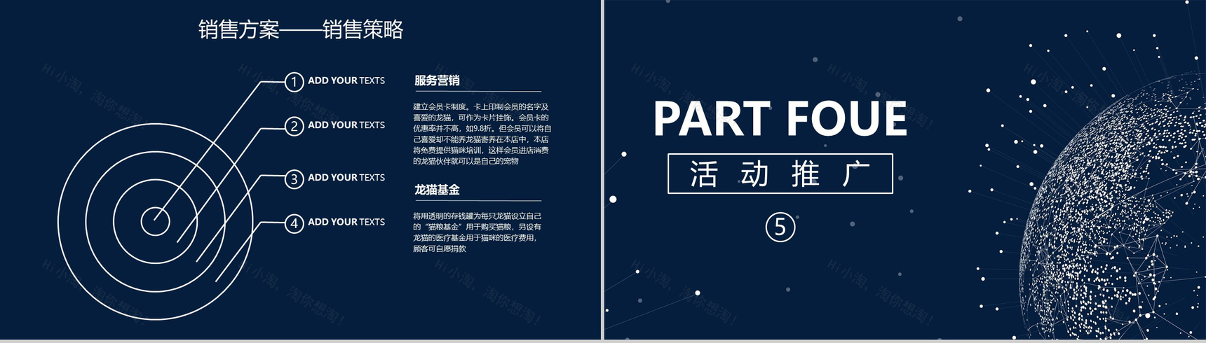 深色星空设计宠物咖啡厅创业数字化整合营销方案PPT模板-7