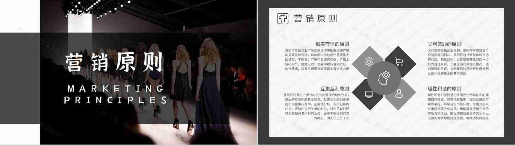 杂志风企业服装营销策划时尚服装产品展示发布会PPT模板-4