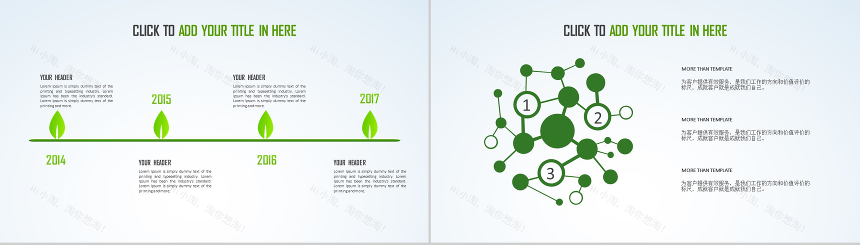 简约绿色清新有机农业环保健康生态旅游PPT模板-10