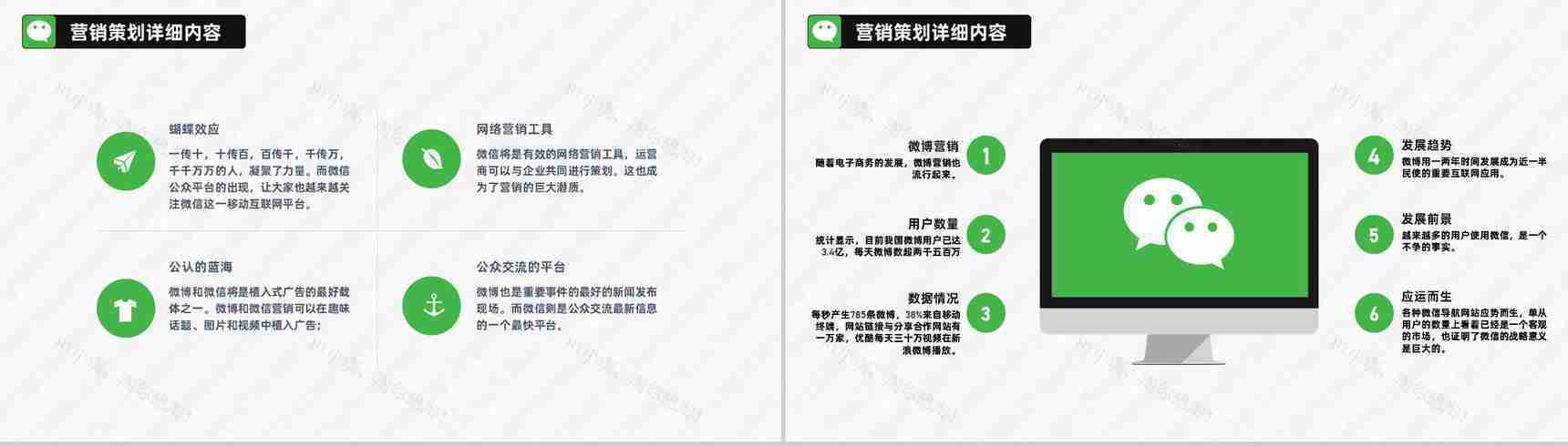 微信微商网络营销计划书微商推广展示公众号运营PPT模板-5