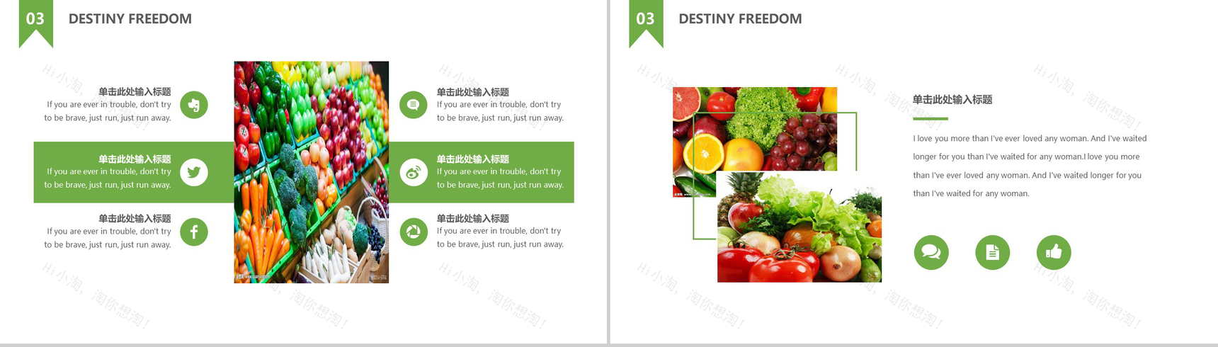 绿色生态水果蔬菜农英文产品解说介绍宣传步骤PPT模板-8