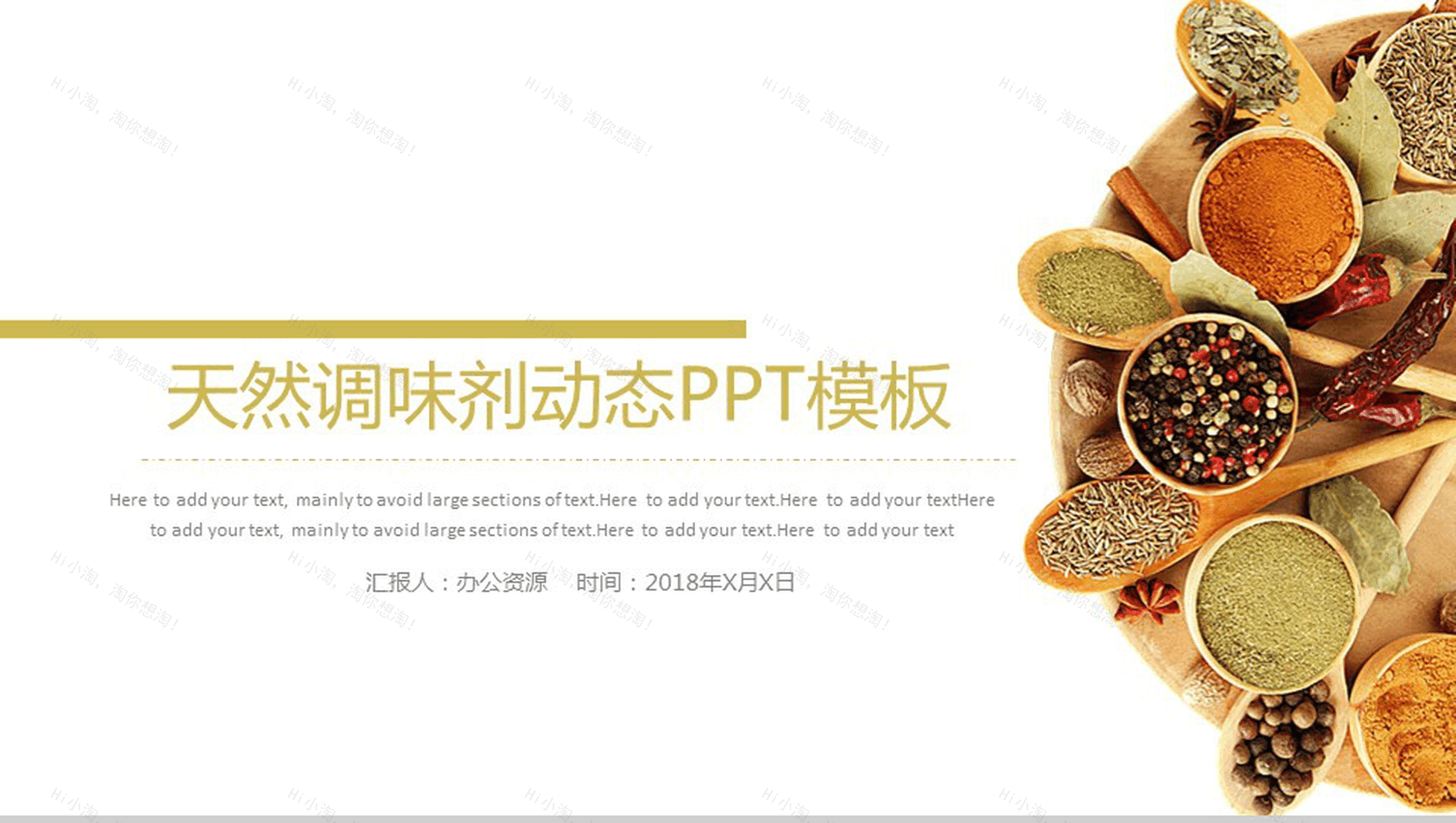 简洁简约食品调味剂宣传策划汇报新年计划PPT模板-1