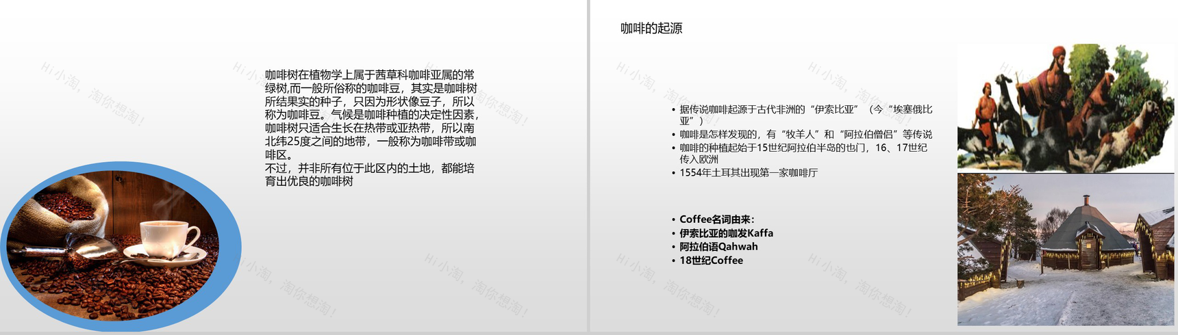 蓝色简约清新XX咖啡厅开店创业培训PPT模板-2