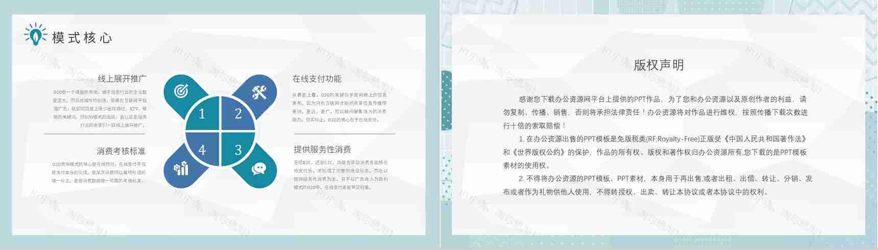 电商微信O2O营销模式分享经济模式PPT模板-8