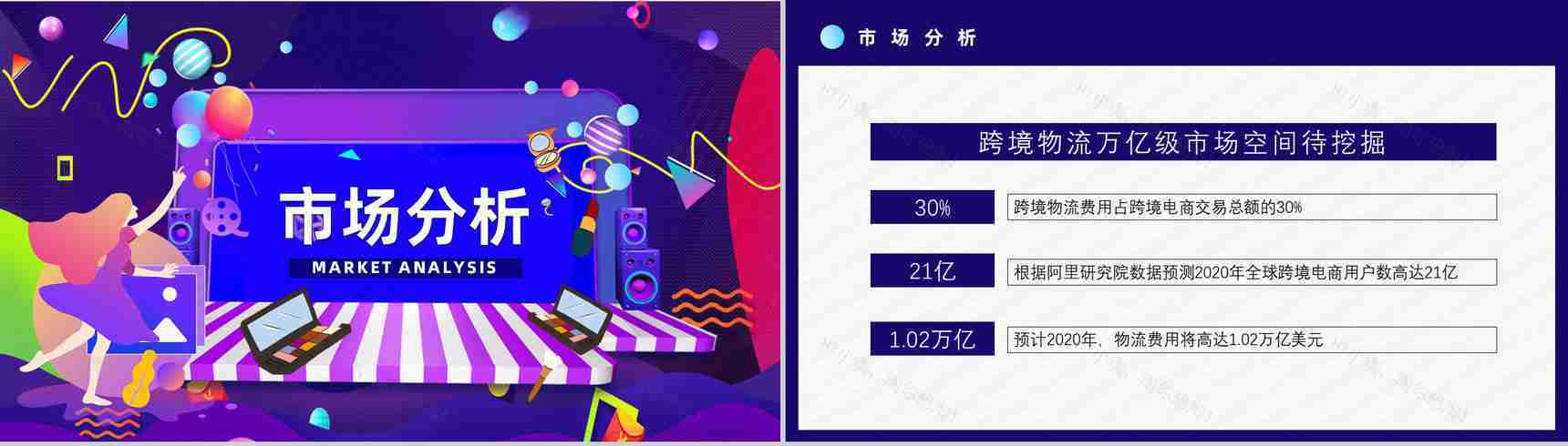 智慧跨境电商方案SOP跨境电商的进口模式分类物流海淘方案PPT模板-4
