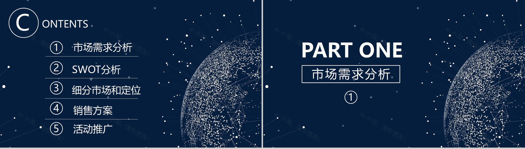 深色星空设计宠物咖啡厅创业数字化整合营销方案PPT模板-2