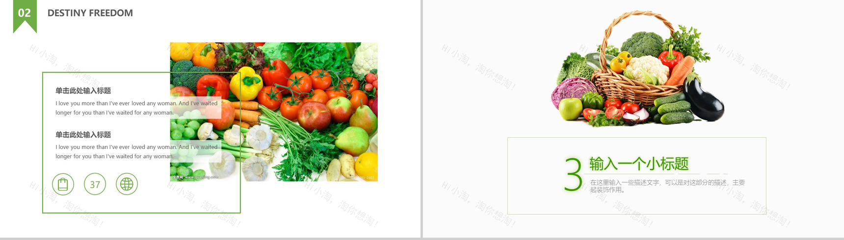 绿色生态水果蔬菜农英文产品解说介绍宣传步骤PPT模板-6