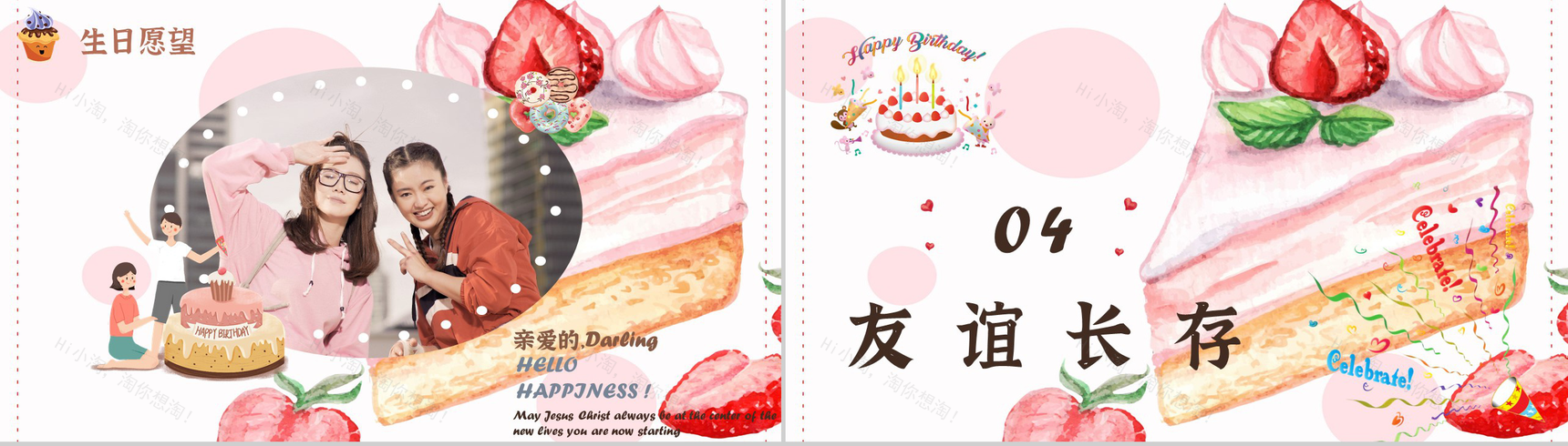 卡通喜庆员工生日会庆祝晚会活动策划方案回忆记录PPT模板-8