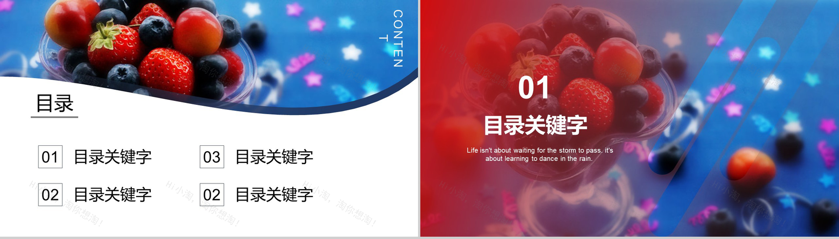 清凉一夏水果饮品活动宣传策划PPT模板-2