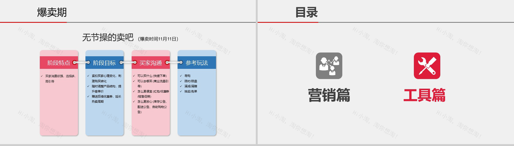 红色大气淘宝双十一营销活动策划书PPT模板-5