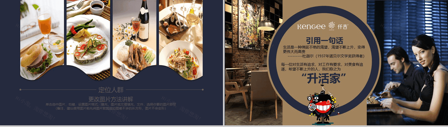 高端商务西餐厅品牌推广宣传策划PPT模板-3
