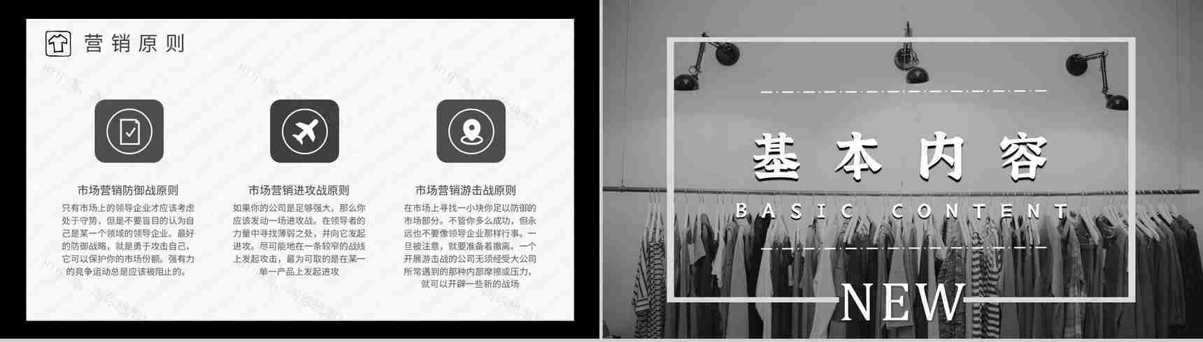 服装营销策划杂志风服装品牌策划宣传PPT模板-5