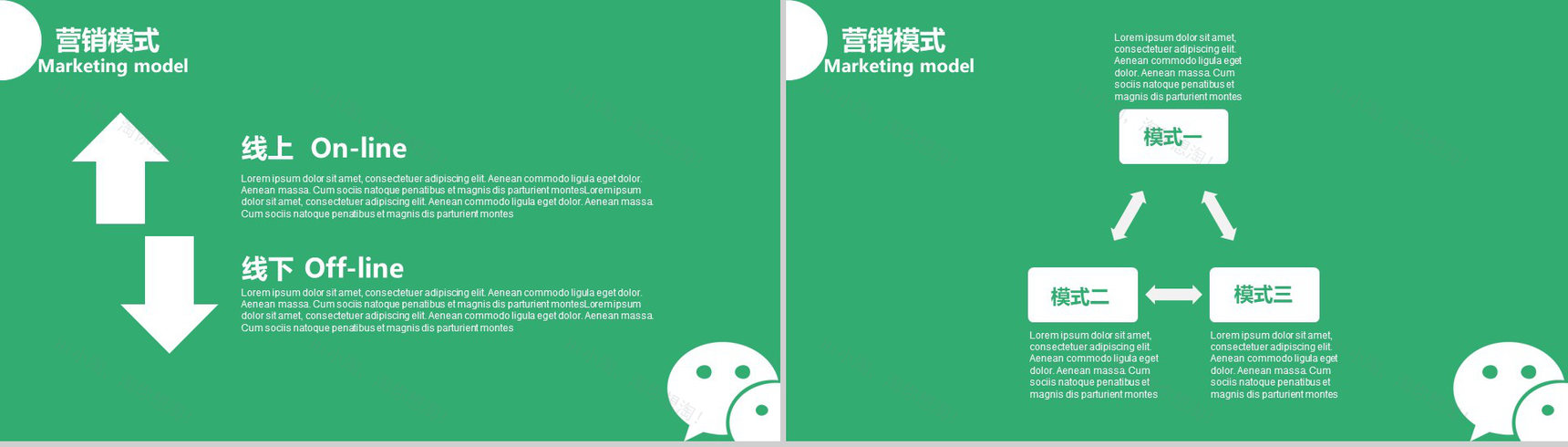 绿色动态微信营销微信策划PPT模板-6