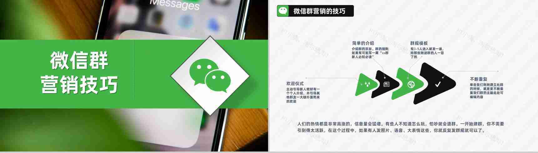 社群营销搭建框架和营销思路微信营销微商微店商务PPT模板-8