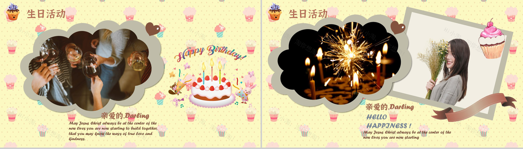 企业员工生日会活动策划方案纪念电子相册动态PPT模板-5