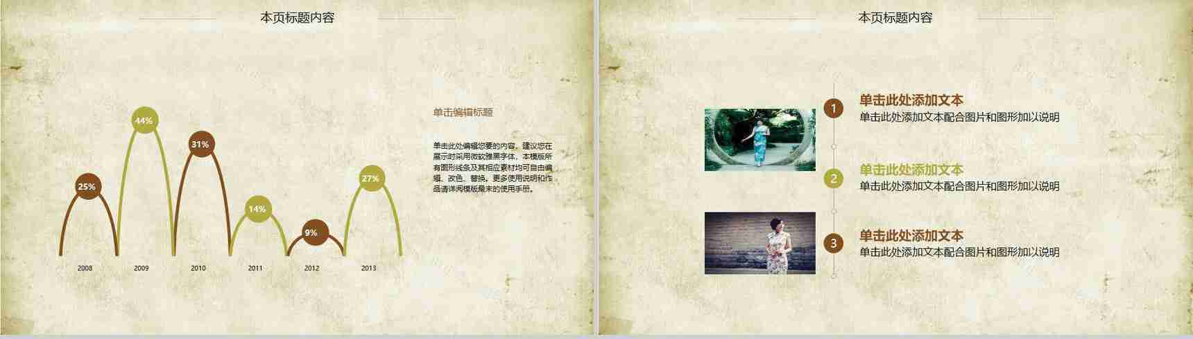 中国风传统艺术旗袍欣赏公益宣传PPT模板-15