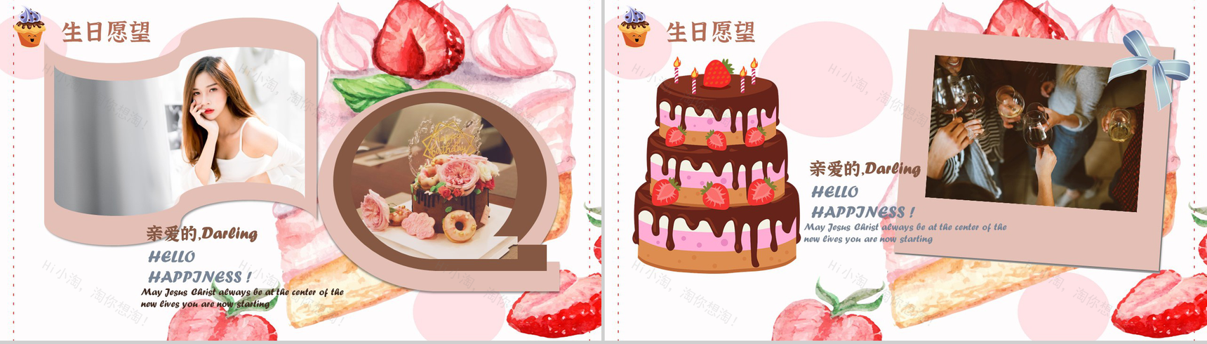 卡通喜庆员工生日会庆祝晚会活动策划方案回忆记录PPT模板-7