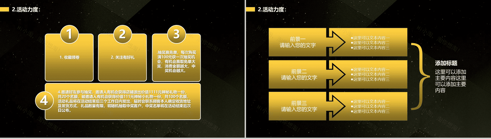 黑色商务大气天猫618活动策划PPT素材模板-7